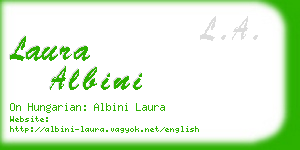 laura albini business card